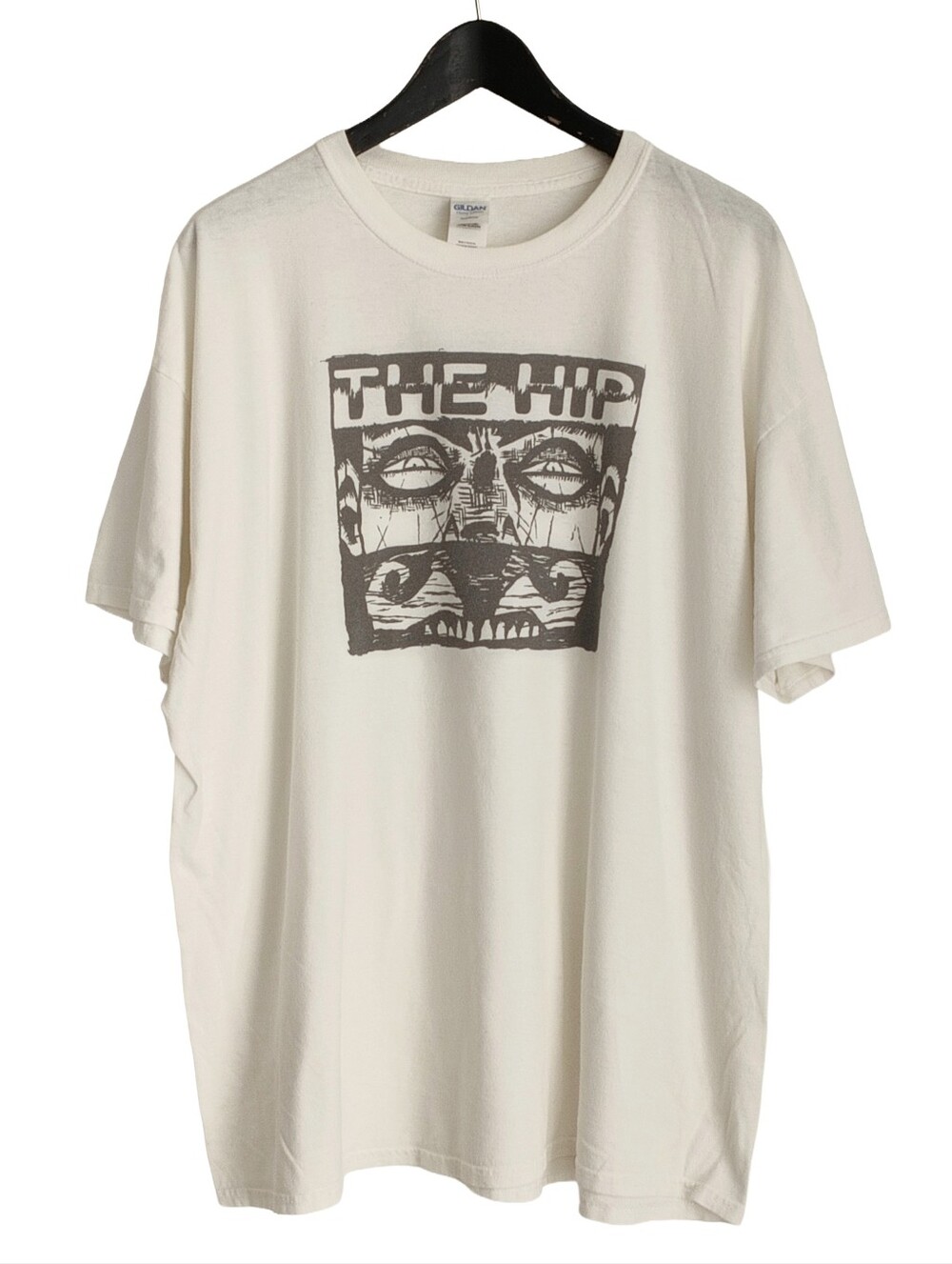 VTG Y2K The Tragically Hip Graphic Tee White Gildan Canadian Rock Size 2XL